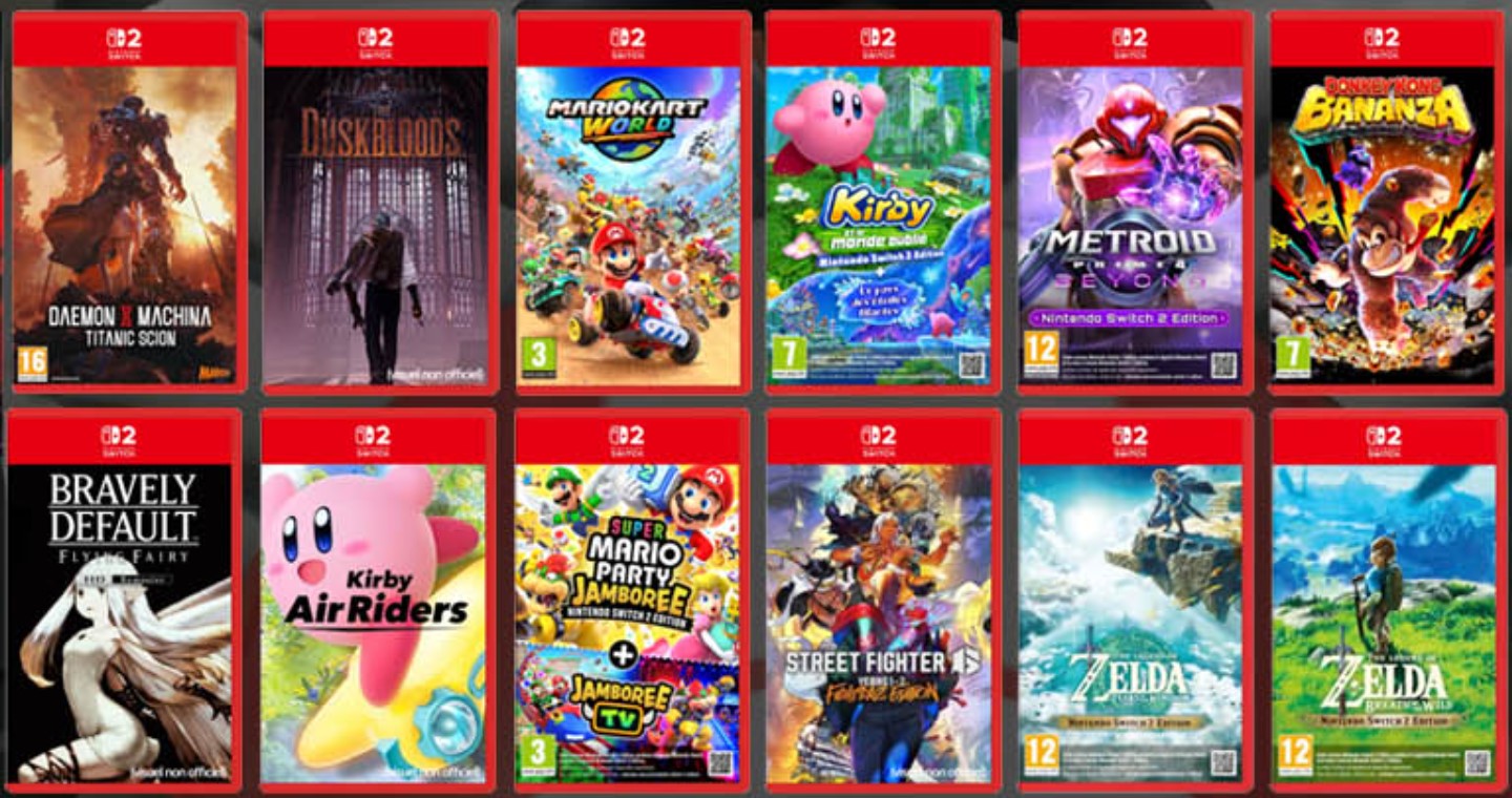 prix des jeux nintendo switch 2